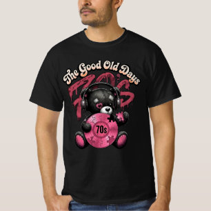 Camiseta Os Bons Velhos Tempos Urso de Pelúcia Puzzle Vinil