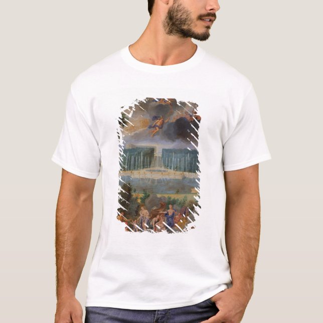 Camiseta Os bosques de Versalhes. Ideia da piscina de (Frente)