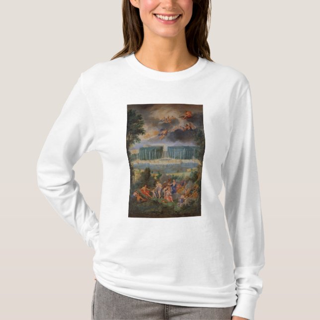 Camiseta Os bosques de Versalhes. Ideia da piscina de (Frente)