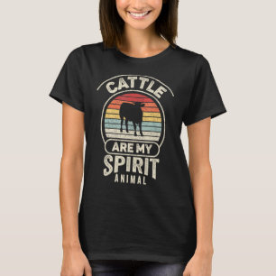 Camiseta Os Bovinos Retro Vintage São O Meu Espírito De Bov