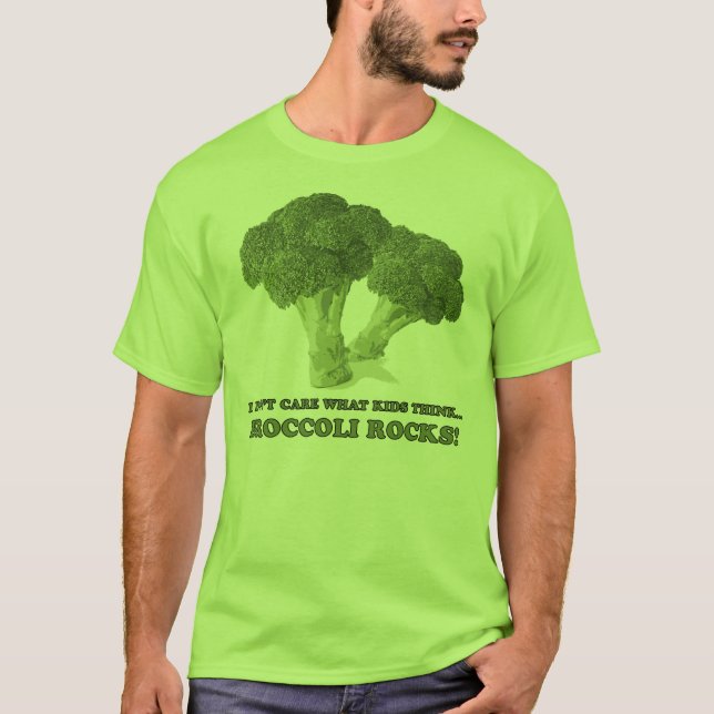 Camiseta Os brócolos balançam o t-shirt (o verde) (Frente)