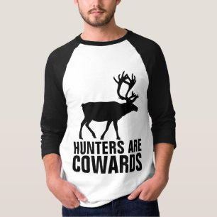 Camiseta Os CAÇADORES SÃO COVARDES, t-shirt de ANTI-HUNTI