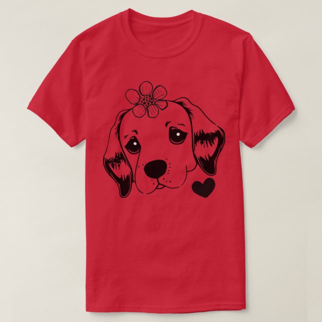 Camiseta os cães engraçados te amam ferozmente e para sempr (Frente do Design)