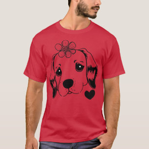 Camiseta os cães engraçados te amam ferozmente e para sempr