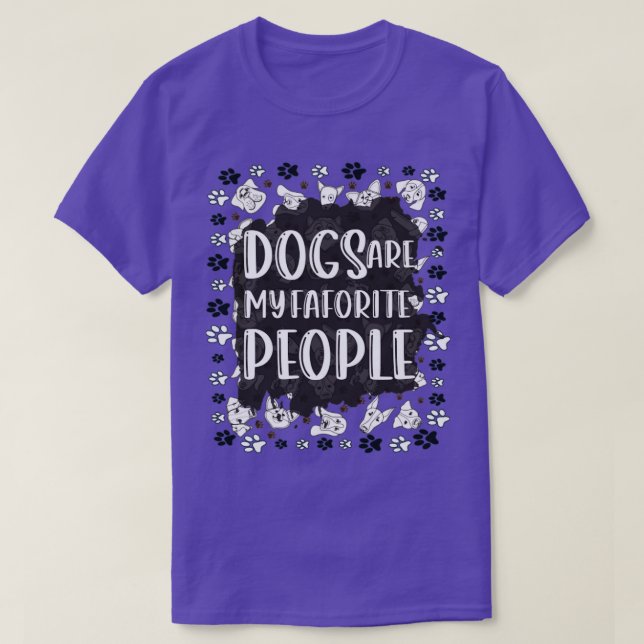 Camiseta Os cães são as minhas pessoas favoritas (Frente do Design)
