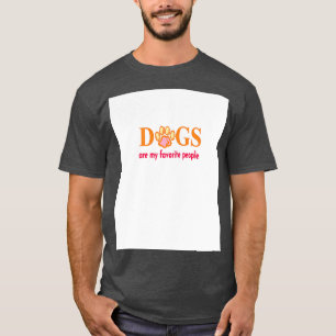 Camiseta Os Cães São O Meu Gráfico 1 Favorito Do Pessoas