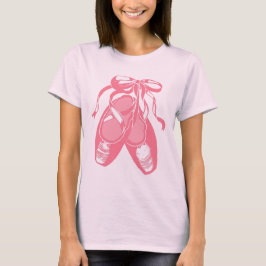 Camiseta Os calçados de balé cor-de-rosa iluminam - o