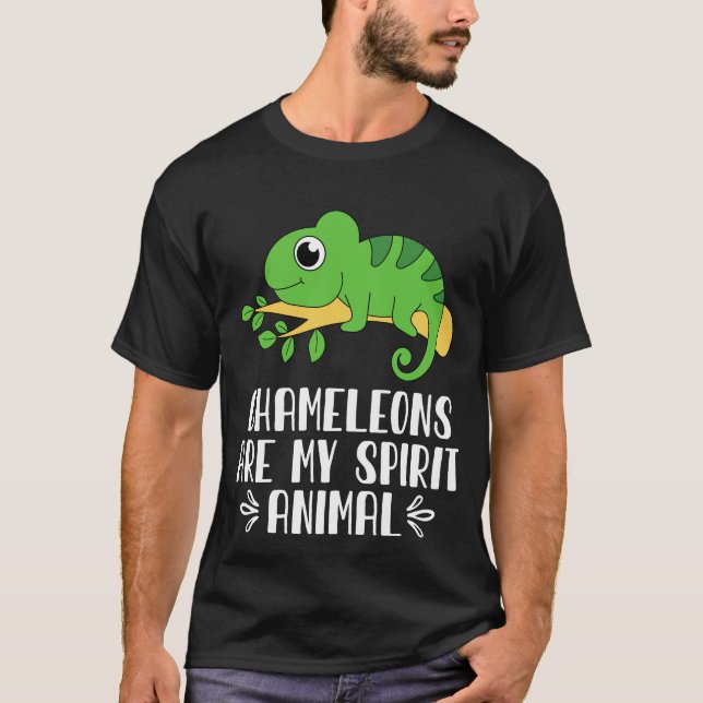 Camiseta Os Camaleões São O Meu Animal Espírito. (Frente)