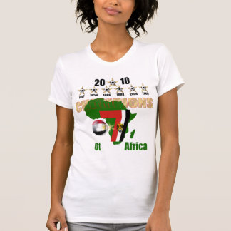 Camiseta Os campeões 2010 de Egipto dos trabalhos de arte