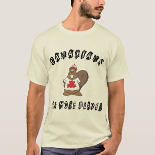 Camiseta Os canadenses comem mais t-shirt do castor