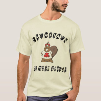 Camiseta Os canadenses comem mais t-shirt do castor