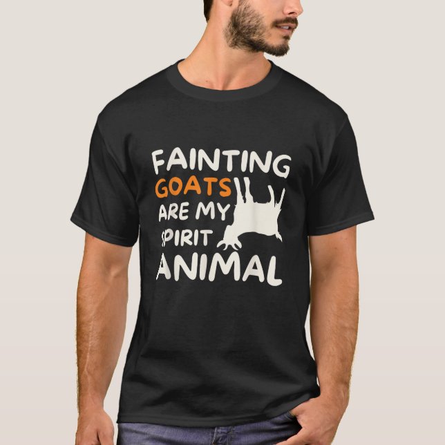 Camiseta Os Caprinos De Desmaios São O Meu Espírito Animal  (Frente)