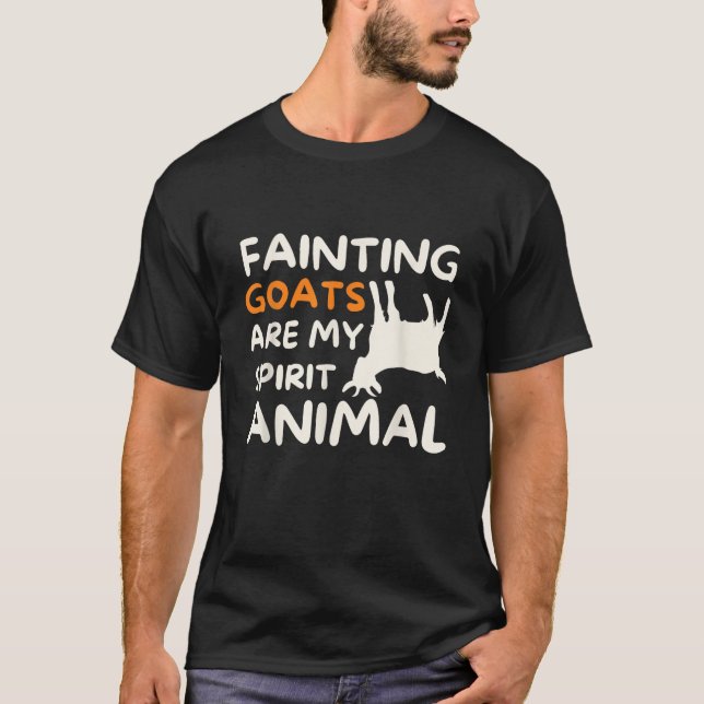 Camiseta Os Caprinos De Desmaios São O Meu Espírito Animal  (Frente)