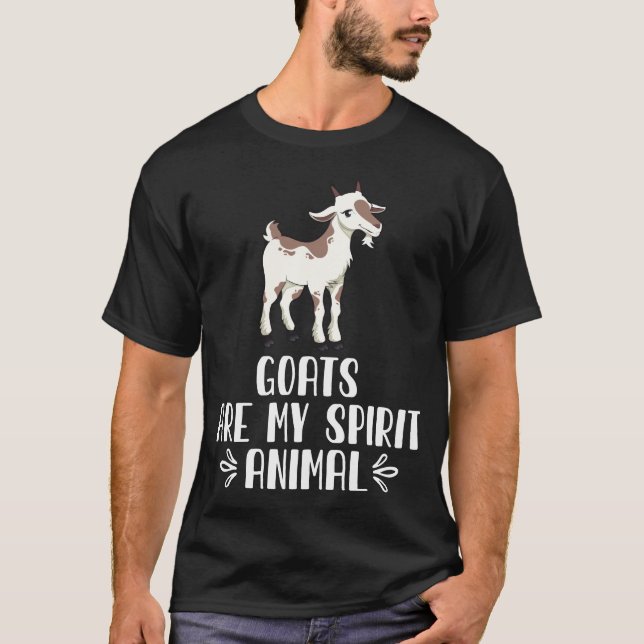 Camiseta Os Caprinos São O Meu Animal Espirituoso (Frente)