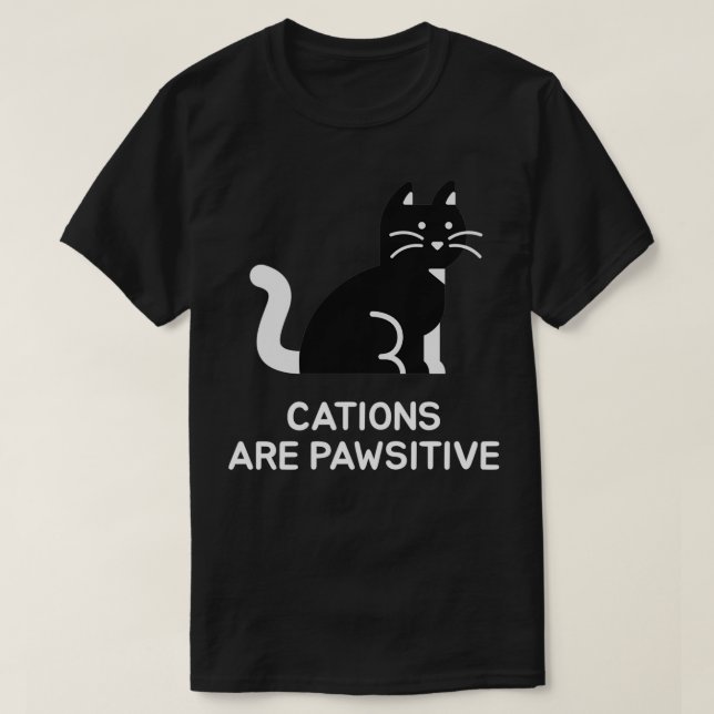 Camiseta Os catiões são pawsitivos (Frente do Design)
