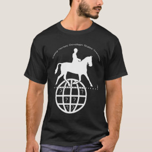 Camiseta Os cavalos de equitação desenvolvem o pensamento