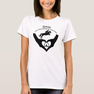 Camiseta Os cavalos deixam Impressões de capuz no seu coraç