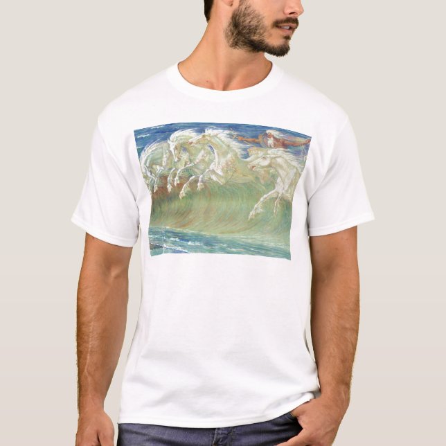CAMISETA OS CAVALOS DO REI NEPTUNE CORREM AS ONDAS (Frente)