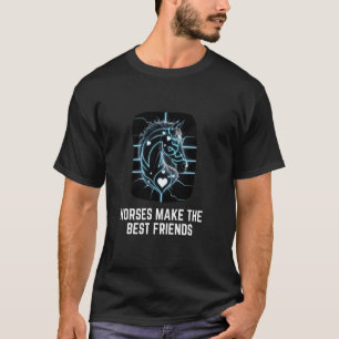 Camiseta Os Cavalos Fazem os Melhores Amigos Amante de Cava