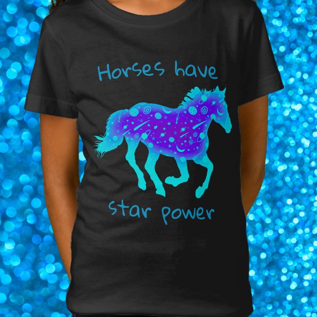 Camiseta Os Cavalos Têm Energia Estrela (Criador carregado)