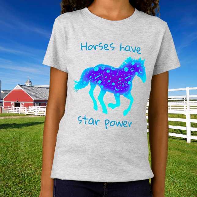 Camiseta Os Cavalos Têm Poder de Estrela   (Criador carregado)