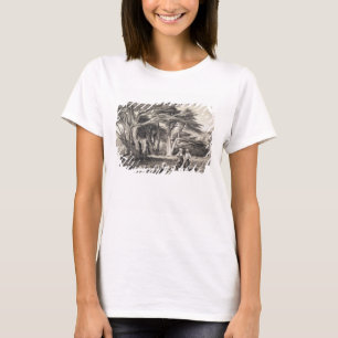Camiseta Os cedros de Líbano, gravados por Freeman (sepia