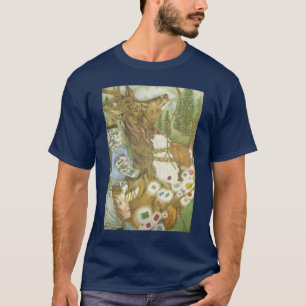 Camiseta Os cervos e o gato e as jóias