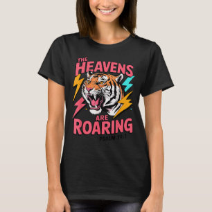Camiseta Os Céus Estão Rugindo Salmo 19_1 Tigre Cristão