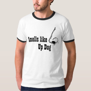 Camiseta Os cheiros gostam acima do cão