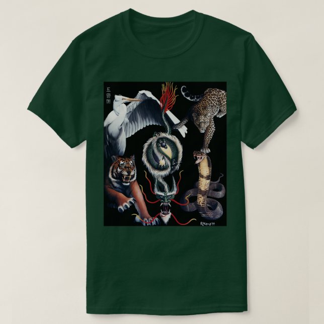 Camiseta Os Cinco Animais (Frente do Design)
