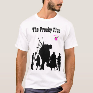 Camiseta Os Cinco Freaky na silhueta preta em branco