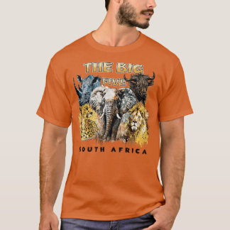 Camiseta Os cinco grandes animais sul-africanos Pr