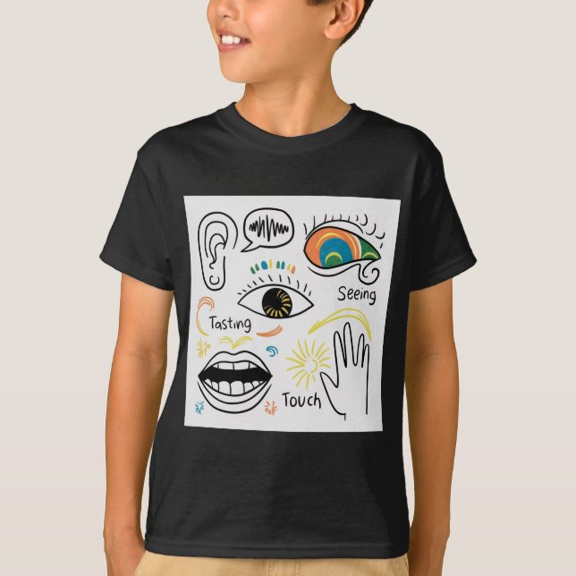 Camiseta Os Cinco Sentidos (Frente)