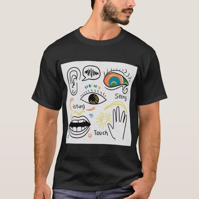 Camiseta Os Cinco Sentidos (Frente)