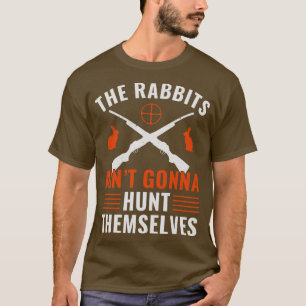 Camiseta Os Coelhos Não Vão Caçá-Los Com Um Rabino Engraçad