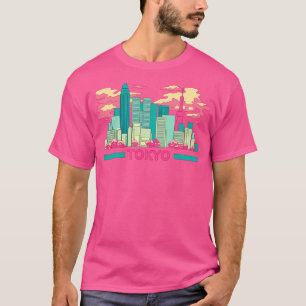 Camiseta Os Coloridos Arranha-céus De Tóquio E Os Blos De C