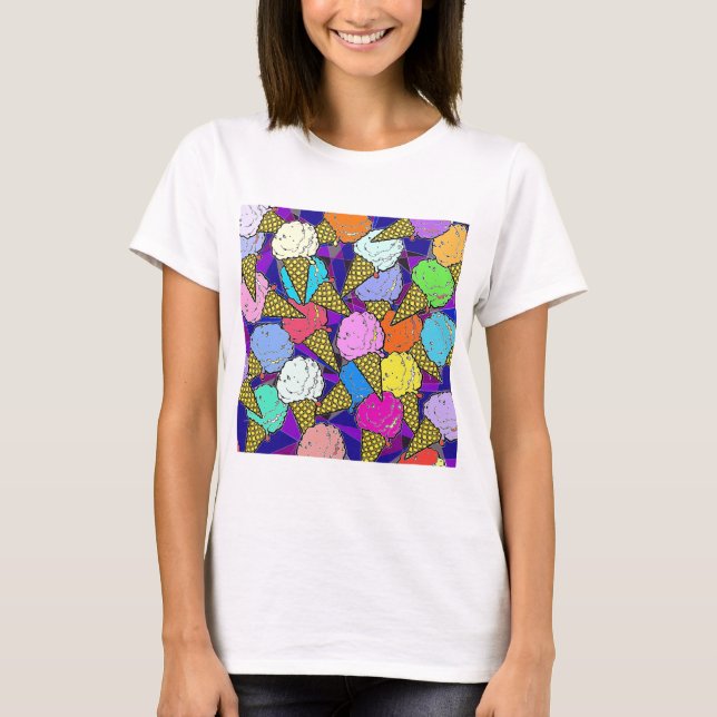 Camiseta Os cones do sorvete (Frente)