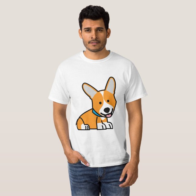 Camiseta Os Corgis do Corgi perseguem o Pembroke feliz (Frente Completa)