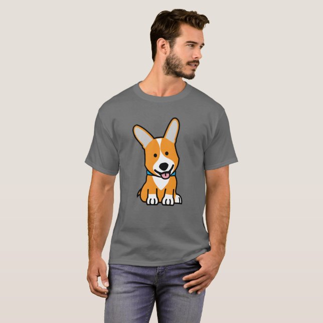 Camiseta Os Corgis do Corgi perseguem o Pembroke feliz (Frente Completa)
