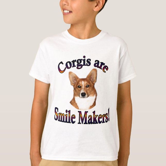 Camiseta Os Corgis são fabricantes do sorriso - reineta (Frente)