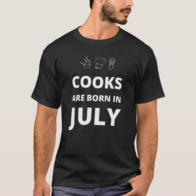 Camiseta Os cozinheiros estão a nascer em julho (Frente)