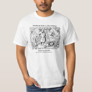 Camiseta "Os cozinheiros medievais com facas grandes