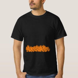 Camiseta Os crânios cor de laranja assustadores do Hallowee