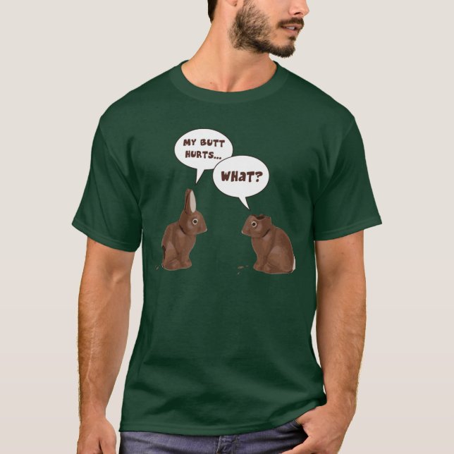 Camiseta Os danos do bumbum dos coelhos de coelhinho da (Frente)