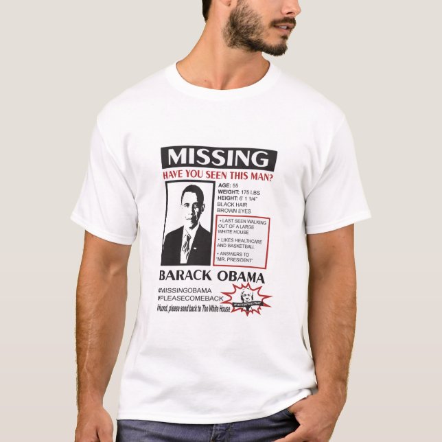 Camiseta Os desaparecidos engraçados têm-no visto este (Frente)