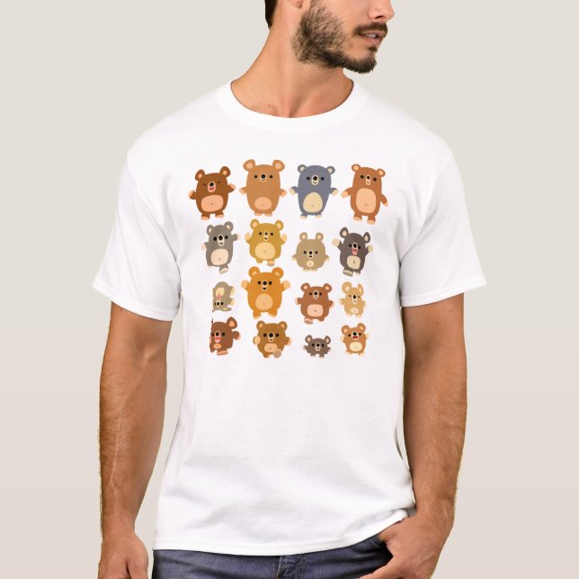 Camiseta Os desenhos animados bonitos carregam o t-shirt (Frente)
