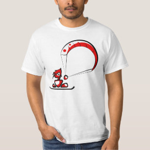 Camiseta Os desenhos animados kitesurfing do gajo legal