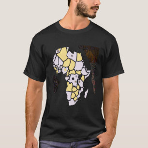 Camiseta Os desenhos de mapa africanos gráficos mais exclus