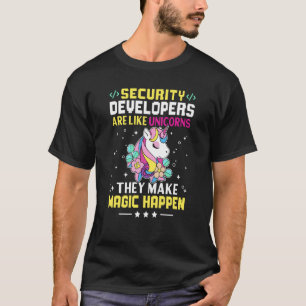 Camiseta Os Desenvolvedores De Segurança São Como Unicórnio