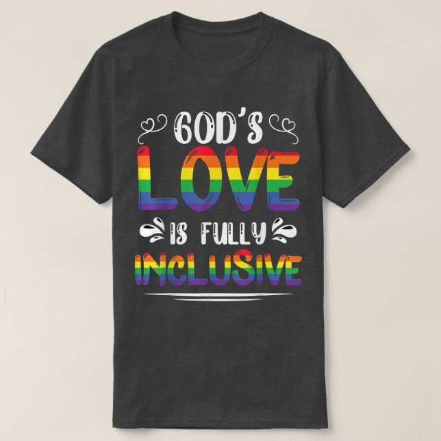 Camiseta Os Deuses Do Amor São LGBT E Religião Totalmente I (Frente do Design)